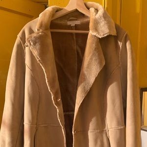 Shearling Calf Length Coat